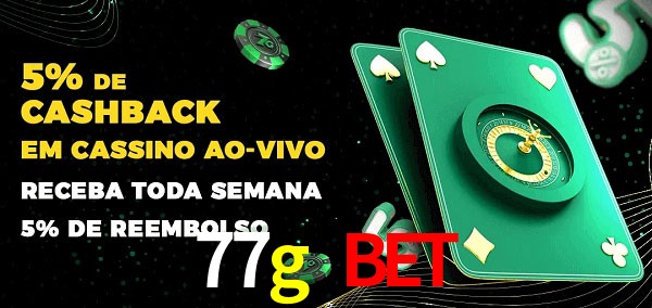 Promoções do cassino ao Vivo 77g bet